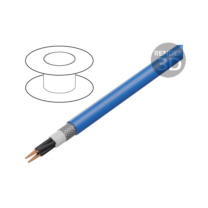 Cablu Electric Albastru 2x0,75mm2 PVC 300V, 500V CPR Eca | Electronic-mag.ro | Componente Electronice