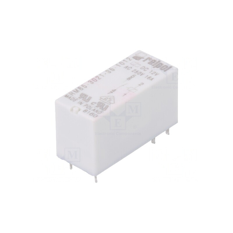 Releu electromagnetic 12VDC 16A 250VAC PCB | Electronic-mag.ro | Componente Electronice