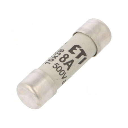 Siguranță cilindrică gG 8A 500VAC 10.3x38mm | Electronic-mag.ro | Componente Electronice