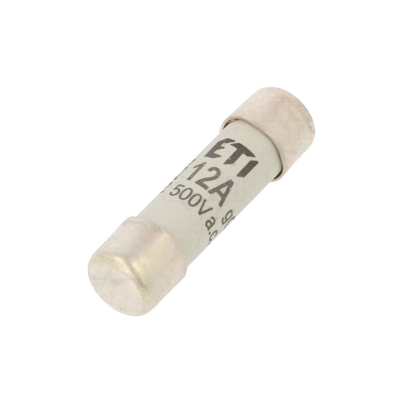 Siguranță cilindrică 12A 500V 10.3x38mm | Electronic-mag.ro | Componente Electronice