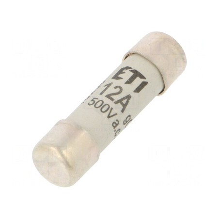 Siguranță cilindrică 12A 500V 10.3x38mm | Electronic-mag.ro | Componente Electronice