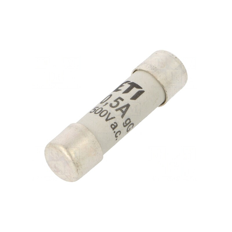 Siguranță cilindrică gG 500mA 500VAC 10,3x38mm | Electronic-mag.ro | Componente Electronice