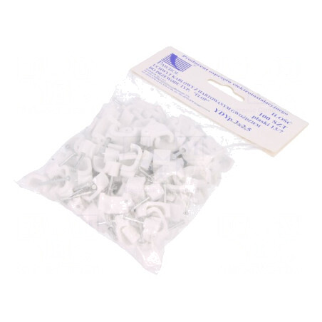 Element de susținere albă pentru cablu plat 3x2,5 | Electronic-mag.ro | Componente Electronice