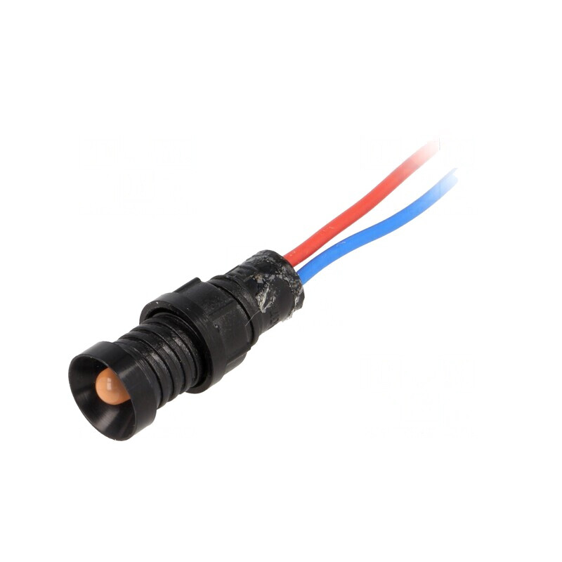 Lampă LED portocalie 12V Ø11mm | Electronic-mag.ro | Componente Electronice