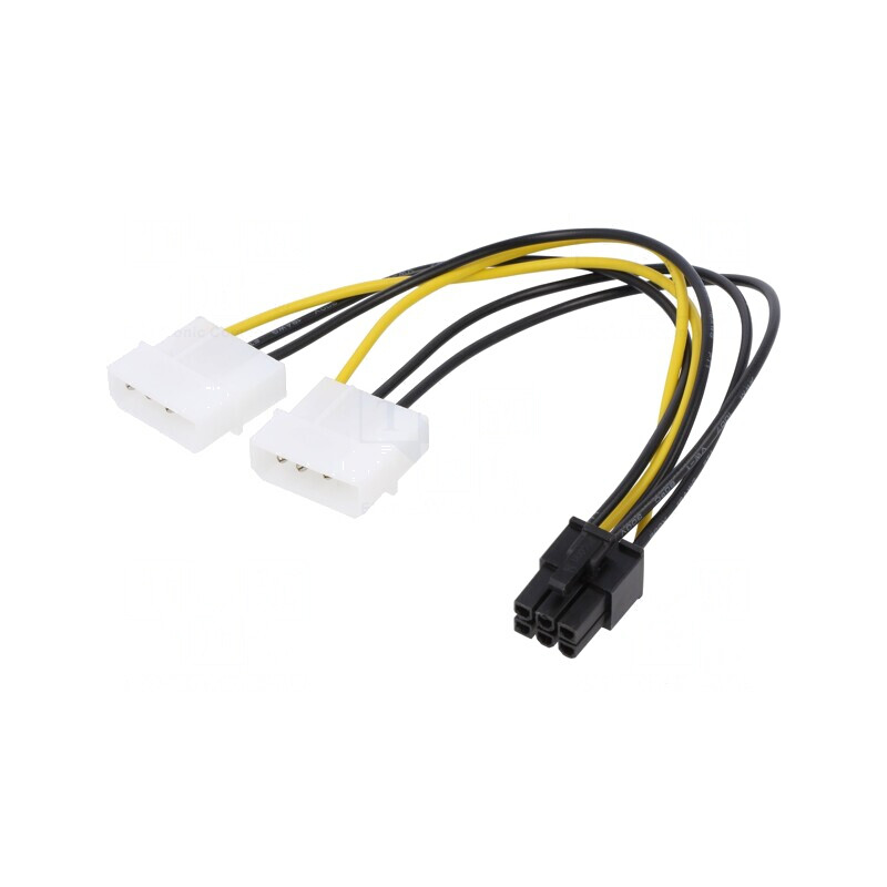 Cablu Alimentare Molex la PCIe 6pin 0.15m | Electronic-mag.ro | Componente Electronice Cablu Alimentare Molex la PCIe 6pin 0.15m | Electronic-mag.ro | Componente Electronice