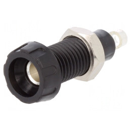 Soclu Banană 4mm Negru 10A 250V | Electronic-mag.ro | Componente Electronice
