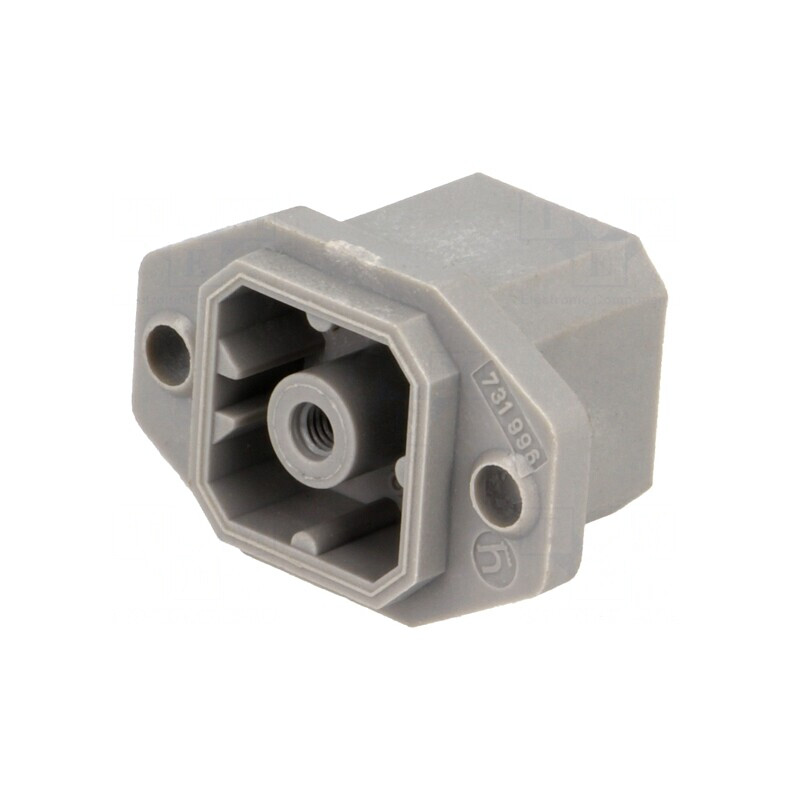 Conector dreptunghiular tată 4 pini cositorit IP65 | Electronic-mag.ro | Componente Electronice