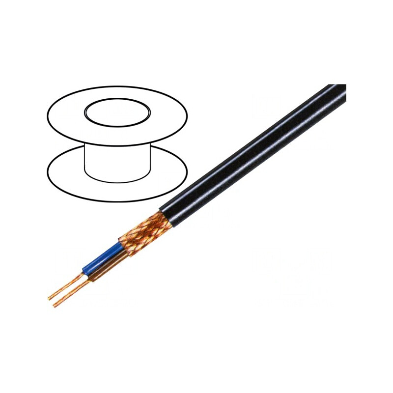 Cablu Ecranat 1x1mm2 Cupru Negru | Electronic-mag.ro | Componente Electronice