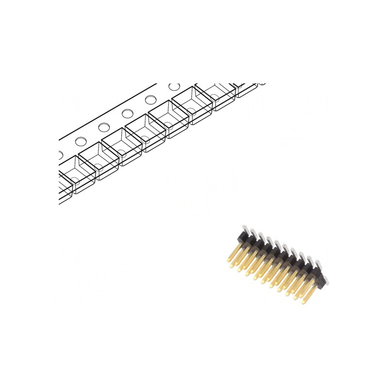 Conector pini tată 20 pini vertical SMT Minitek127® | Electronic-mag.ro | Componente Electronice