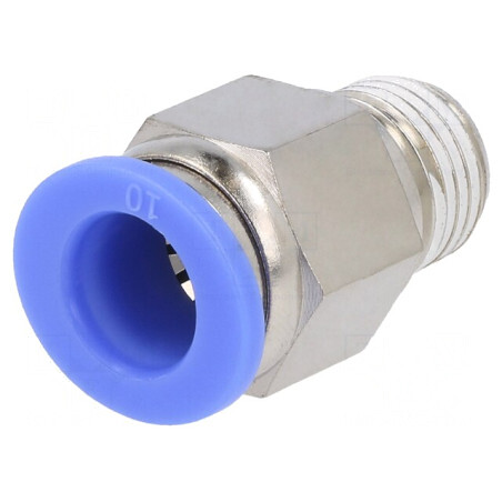 Racord Push-in Alamă Nichelată BLUELINE | Electronic-mag.ro | Componente Electronice