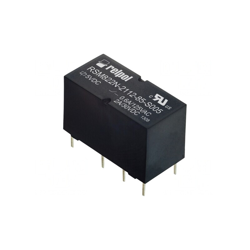 Releu Electromagnetic DPDT 5VDC 2A PCB | Electronic-mag.ro | Componente Electronice