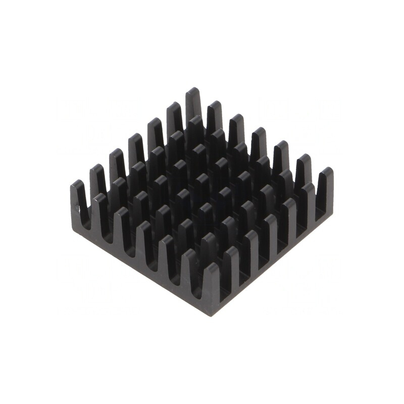 Radiator extrudat cu aripioare BGA neagră 25x25mm | Electronic-mag.ro | Componente Electronice