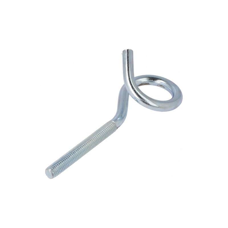 Cârlig inelar oțel zinc 140mm cu filet 70mm | Electronic-mag.ro | Componente Electronice