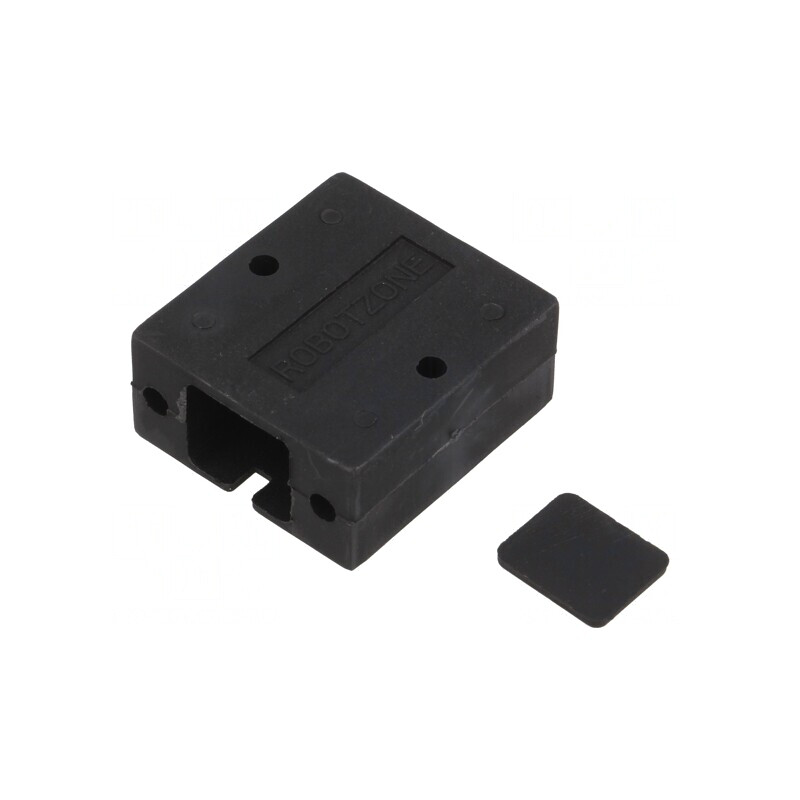 Suport Negru Mat pentru Fixare Plastic 19,6mm | Electronic-mag.ro | Componente Electronice