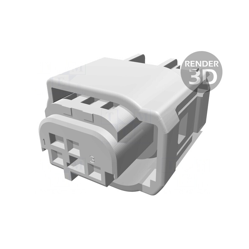 Conector automotive MQS mamă 3 pini crimpat pe cablu | Electronic-mag.ro | Componente Electronice