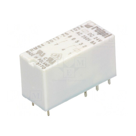 Releu Electromagnetic DPDT 24VDC 8A PCB | Electronic-mag.ro | Componente Electronice