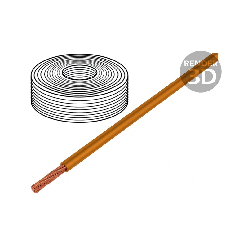 Cablu Electric 1x1,5mm2 Cu PVC Portocaliu | Electronic-mag.ro | Componente Electronice