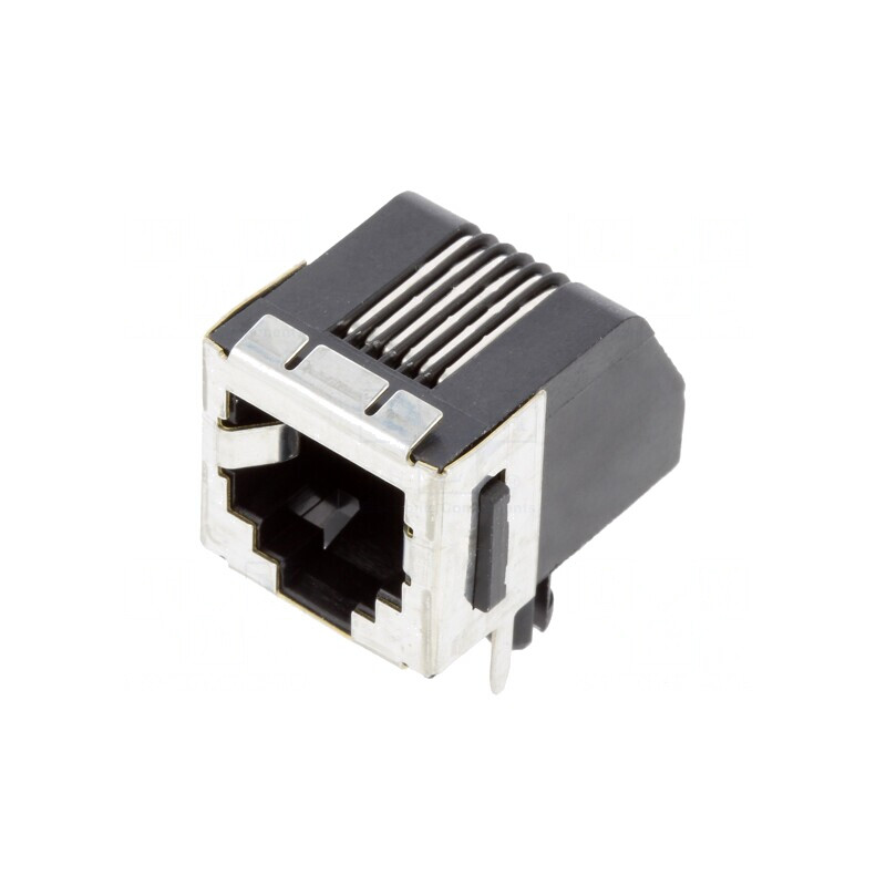 Soclu RJ12 Cat3 Ecranat Profil Jos cu Blocare Panou | Electronic-mag.ro | Componente Electronice