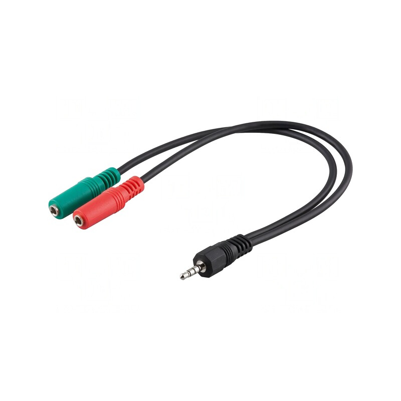 Cablu Audio Jack 3,5mm 3pin la 4pin 0,3m | Electronic-mag.ro | Componente Electronice