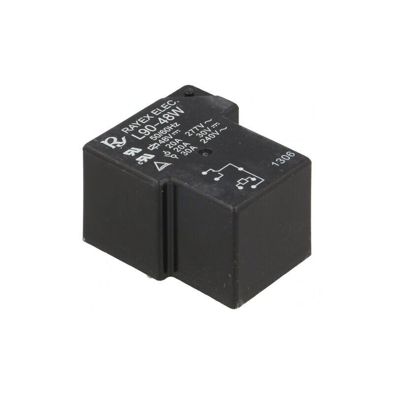 Releu Electromagnetic SPDT 48V 30A L90 PCB | Electronic-mag.ro | Componente Electronice