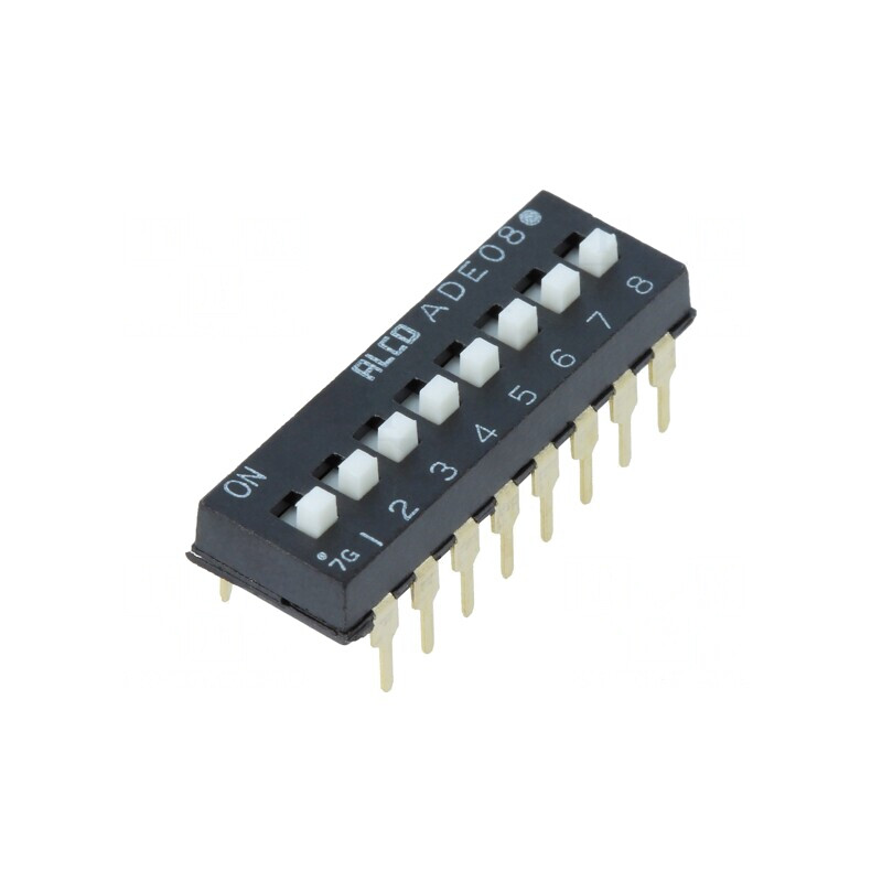 Comutator DIP-SWITCH 8 Secțiuni ON-OFF 24VDC | Electronic-mag.ro | Componente Electronice