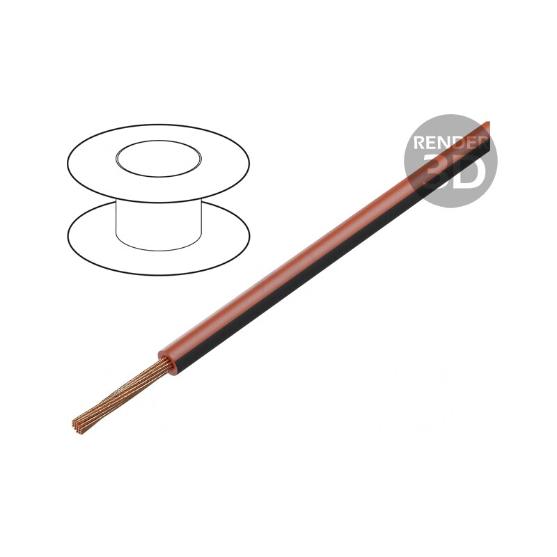 Cablu Electric FLRY-B 0,75mm2 PVC Roşu-Negru 60V Clasa 5 | Electronic-mag.ro | Componente Electronice