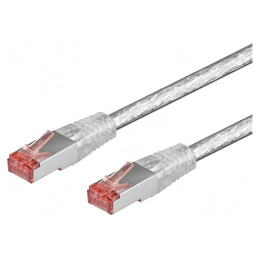 Patch cord S/FTP Cat6 LSZH 1m Transparent | Electronic-mag.ro | Componente Electronice