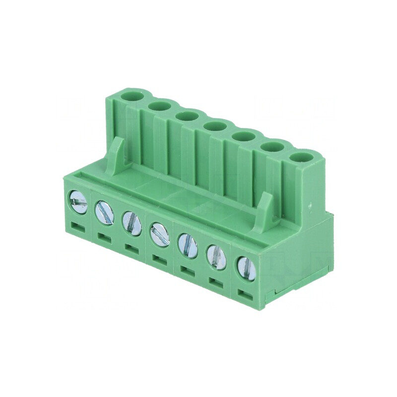 Regletă de conexiuni deconectabilă 5mm 7 piste drept mufă | Electronic-mag.ro | Componente Electronice