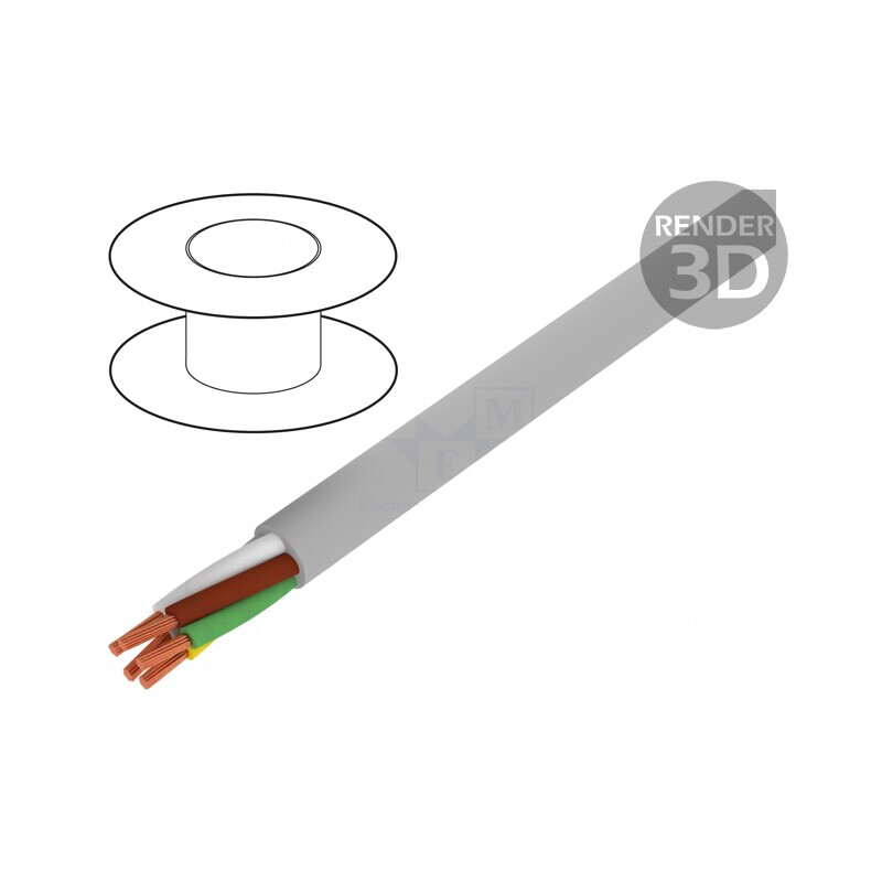 Cablu BiT LiHH 4x1mm2 neecranat 300V gri | Electronic-mag.ro | Componente Electronice