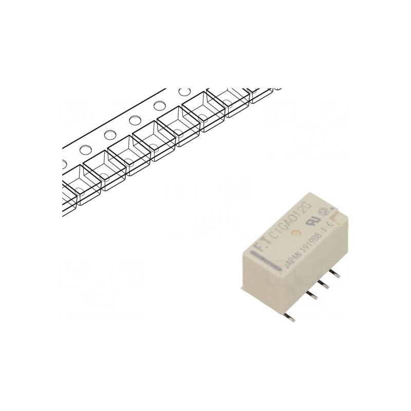 Releu Electromagnetic DPDT 12VDC 2A SMT | Electronic-mag.ro | Componente Electronice