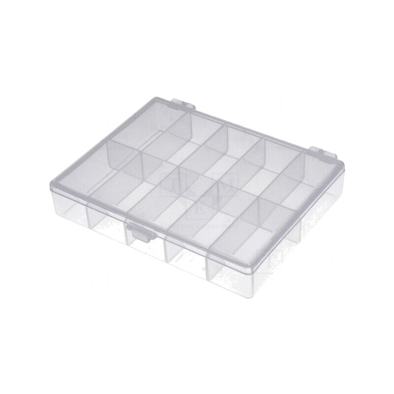 Container colectiv cu partiții din polipropilenă transparentă | Electronic-mag.ro | Componente Electronice