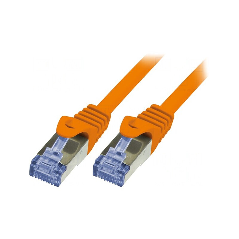 Patch Cord S/FTP Cat6a LSZH Portocaliu 0.5m | Electronic-mag.ro | Componente Electronice