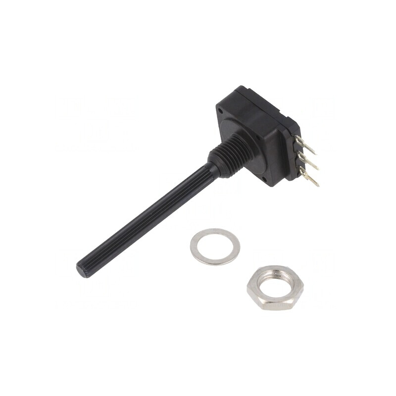 Potentiometru Axial 100kΩ 200mW THT 4mm Plastic Mono Cărbune | Electronic-mag.ro | Componente Electronice