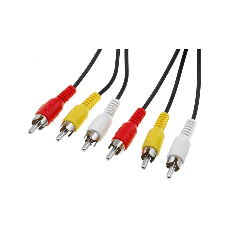 Cablu RCA 3 Mufe 1.5m Nichelat | Electronic-mag.ro | Componente Electronice Cablu RCA 3 Mufe 1.5m Nichelat | Electronic-mag.ro | Componente Electronice