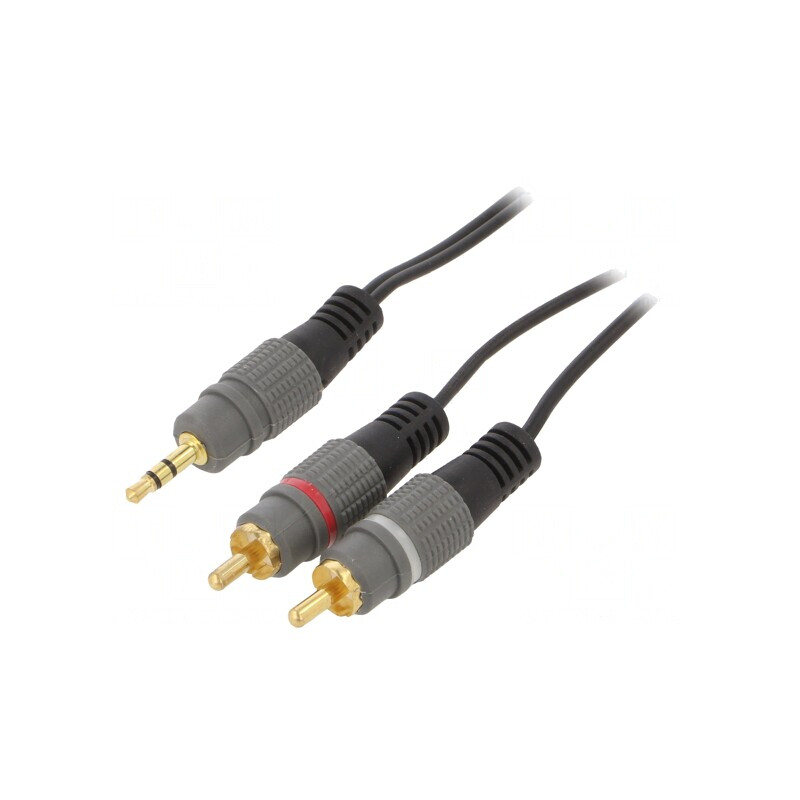Cablu Audio Jack 3.5mm la RCA Aurit 2.5m | Electronic-mag.ro | Componente Electronice Cablu Audio Jack 3.5mm la RCA Aurit 2.5m | Electronic-mag.ro | Componente Electronice