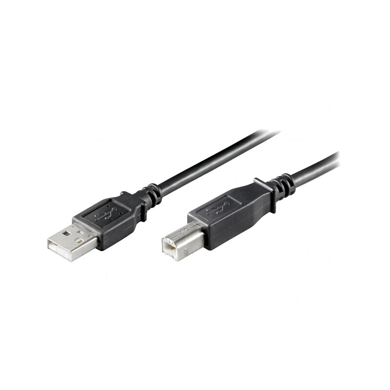 Cablu USB 2.0 USB A mufă,USB B mufă 1m negru Fire: Cu 480Mbps | Electronic-mag.ro | Componente Electronice