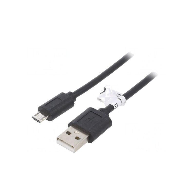 Cablu USB 2.0 A la Micro B 0,6m Negru | Electronic-mag.ro | Componente Electronice Cablu USB 2.0 A la Micro B 0,6m Negru | Electronic-mag.ro | Componente Electronice