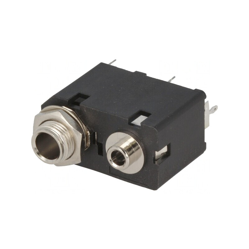 Soclu Jack 3,5mm la 6,3mm Mamă Stereo Dublu THT | Electronic-mag.ro | Componente Electronice