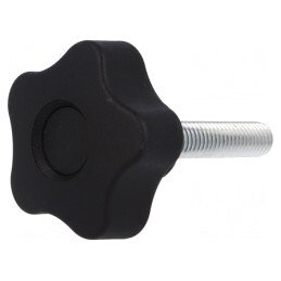 Buton de Reglare 40mm Negru M8 | Electronic-mag.ro | Componente Electronice