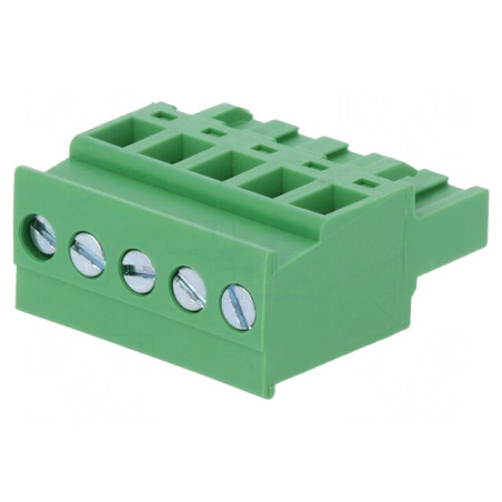 Regletă de Conexiuni Deconectabilă 5mm 5 Piste În Unghi Mufă | Electronic-mag.ro | Componente Electronice