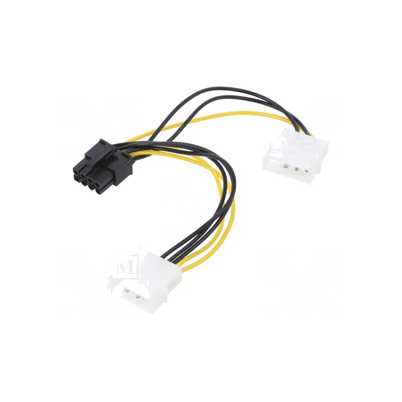 Cablu de Alimentare Molex la PCIe 8pin 0,15m | Electronic-mag.ro | Componente Electronice Cablu de Alimentare Molex la PCIe 8pin 0,15m | Electronic-mag.ro | Componente Electronice