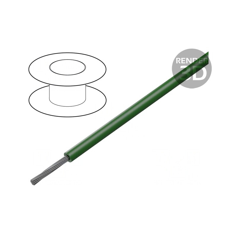Cablu litat Cu 18AWG verde închis 30m | Electronic-mag.ro | Componente Electronice