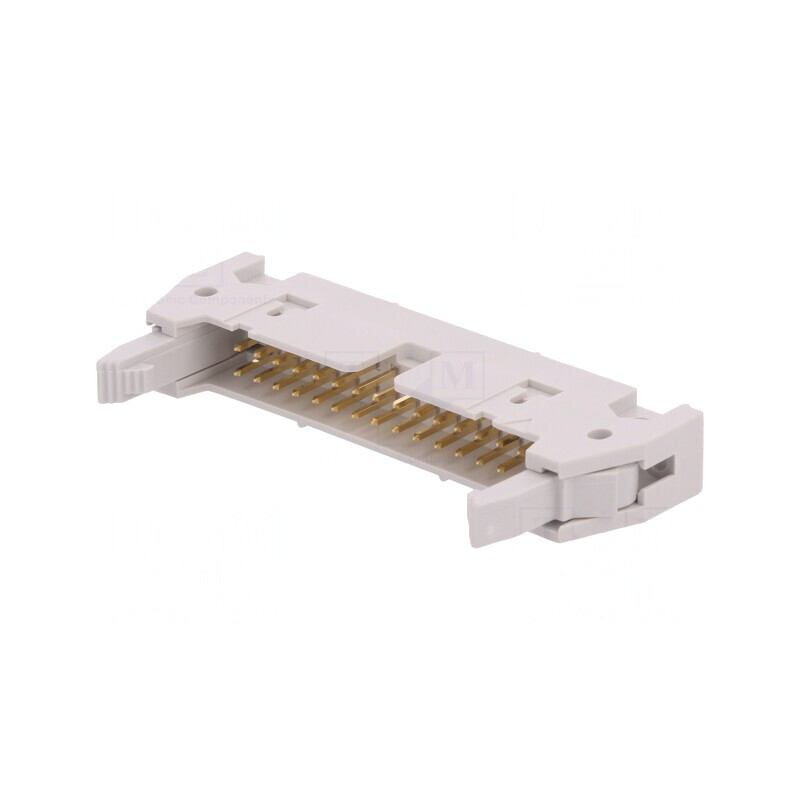 Soclu IDC tată 30 pini cu ejector 2,54mm THT Quickie | Electronic-mag.ro | Componente Electronice