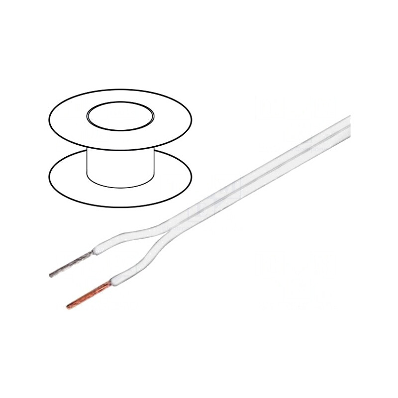 Cablu Difuzor 2x1mm² OFC Alb Neecranat PVC | Electronic-mag.ro | Componente Electronice