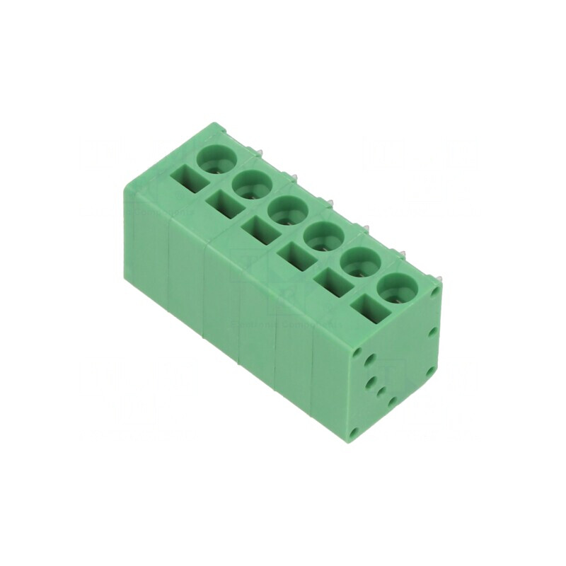 Regletă conexiuni PCB 90° 5mm 6 piste 20A | Electronic-mag.ro | Componente Electronice
