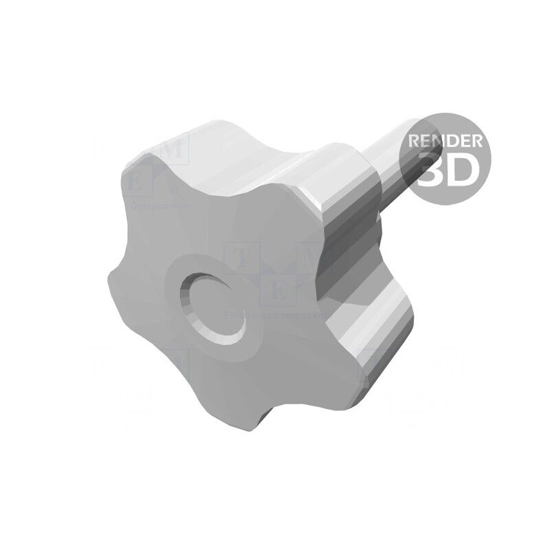 Buton Reglare Filet M8 Negru Ø32mm | Electronic-mag.ro | Componente Electronice