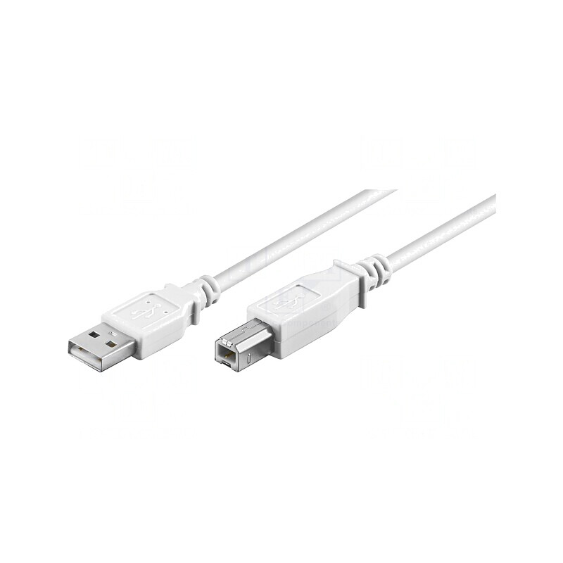Cablu USB 2.0 A-B 1m Alb 480Mbps | Electronic-mag.ro | Componente Electronice