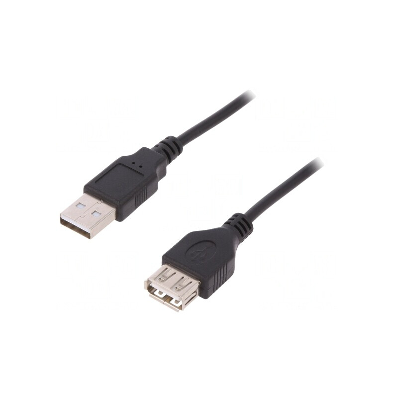 Cablu USB 2.0 A-A 3m Negru | Electronic-mag.ro | Componente Electronice