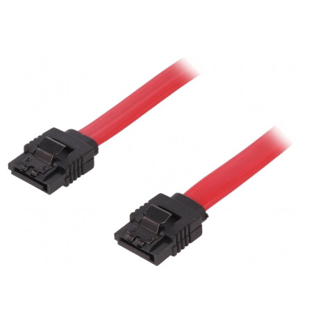 Cablu SATA dublu 300mm roșu | Electronic-mag.ro | Componente Electronice