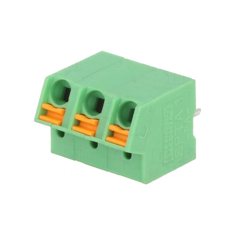 Regletă de Conexiuni PCB Unghi 5mm 3 Piste | Electronic-mag.ro | Componente Electronice